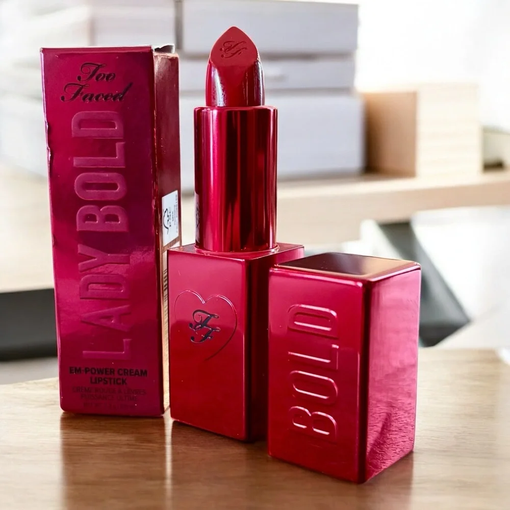 💎 Too Faced Lady Bold Cream Lipstick in Color Lady Bold Full-Size New In Box